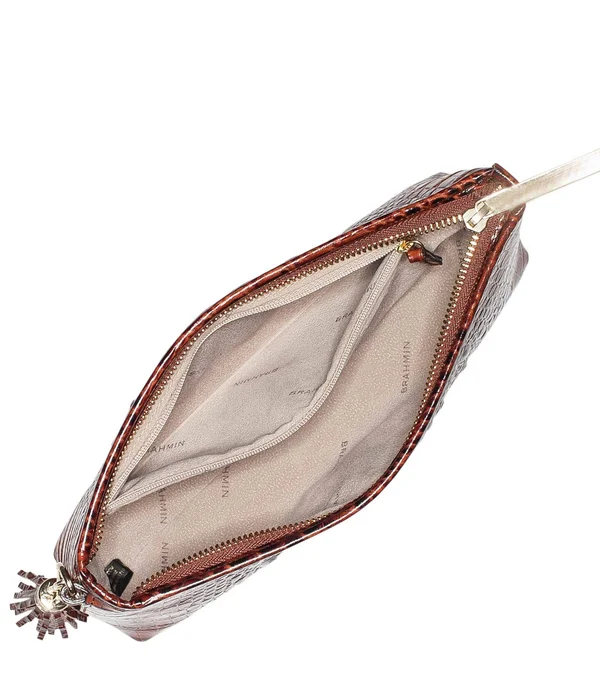 Brahmin Pecan Melbourne Collection Kayla Wristlet