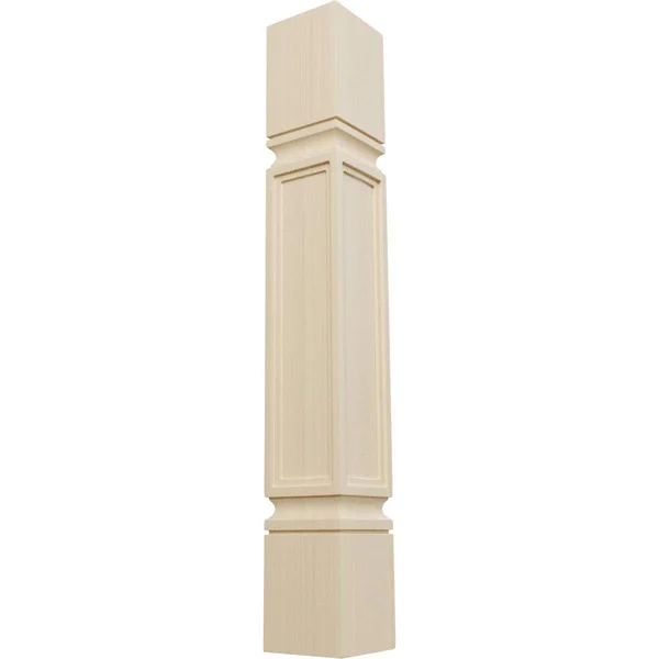 Ekena Millwork COL05X05X35KERW 5-Inch W x 5-Inch D x 35 1/2-Inch H Kent Raised Panel Cabinet Column, Rubberwood