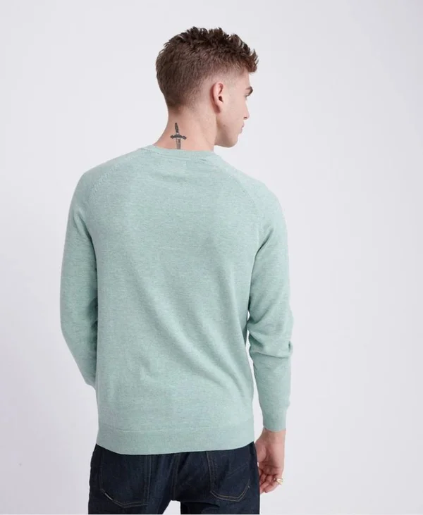 Superdry Orange Label Cotton Jumper, Green (S)