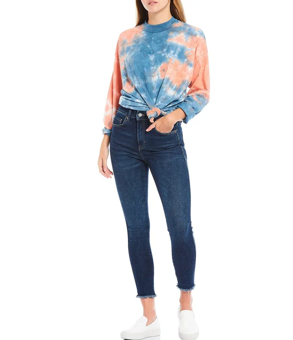 Free People Be Free Tie Dye Long Sleeve Tee - Xs