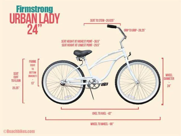 Firmstrong 24 inch Urban Lady Single Speed - Women's Beach Cruiser Bike Pink