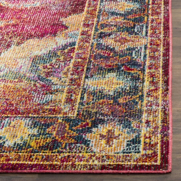 Safavieh CRS508R Crystal Ruby - Navy Area Rug - 4& x 6&