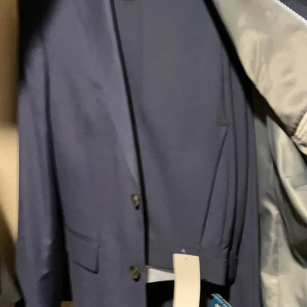 J.M. Haggar Texture Weave Classic Fit Suit SEPARATE Jacket, 38 Regular, Blue