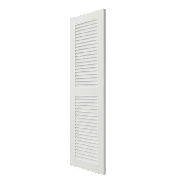 Ekena Millwork CWL18X076UNC 18x22W x 76x22H Exterior Composite Louvered Shutters (Per Pair) - Unfinished