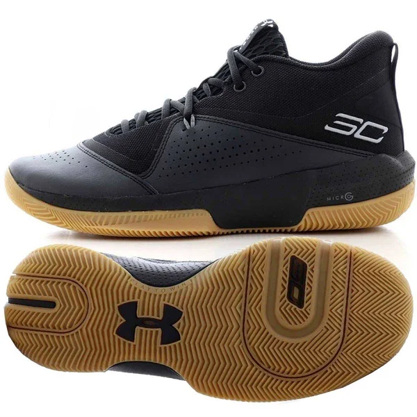 Under Armour Adult SC 3Zer0 IV Basketball Shoes - Black - 11/12.5
