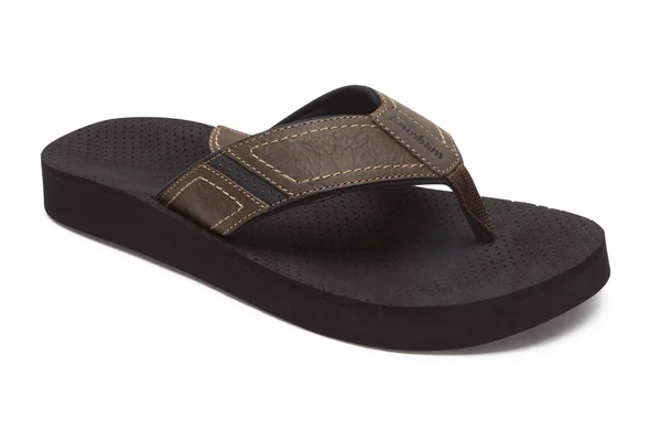 Dunham Men's Carter Flip-Flop, Size: 8, Brown Leather