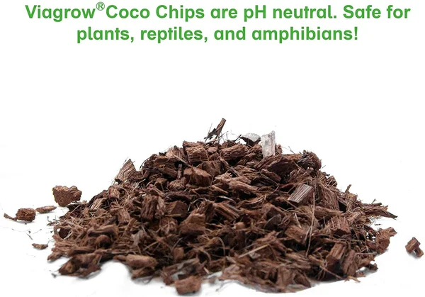 Viagrow VRCC50 VRCC Premium - Reptile Substrate, 50 Liters/ 52 Quarts, 13 Gallons, 1 Pack, Loose Coco Chips