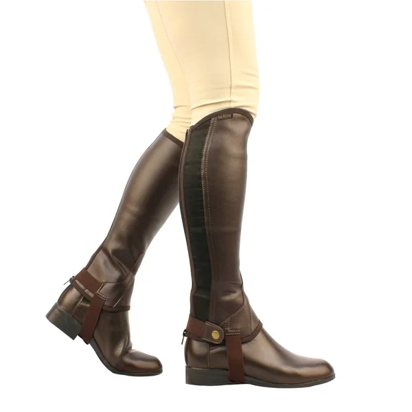Saxon Equileather Half Chaps - Brown
