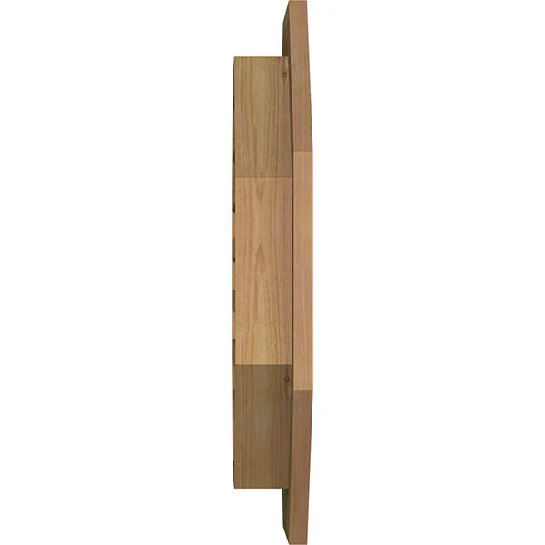 Ekena Millwork GVWOC18X1801RFUWR 18x22W x 18x22H Octagonal Gable Vent (23x22W x 23x22H Frame Size): Unfinished, Functional, Roug