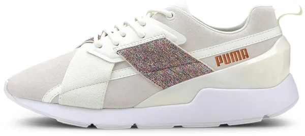 Puma Muse X-2 Shimmer Women's Sneakers, Marshmallow/White, 8