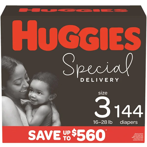 Huggies Special Delivery Diapers, 3 (16-28 lb) - 144 diapers