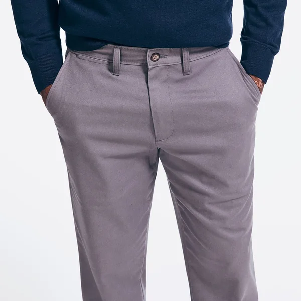 Nautica Men's Classic Fit Wrinkle-Resistant Deck Pant Blue Yonder Heather - 30x30