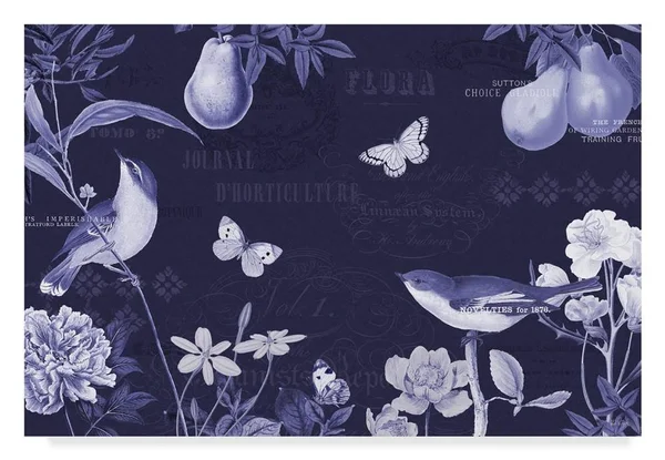 Trademark Fine Art 'Botanical Blue IV' Canvas Art by Katie Pertiet, Size: 22 x 32