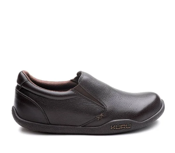 Kuru Footwear Men's Kivi Shoes in Espresso Brown Size 12.5 - Leather - Best Shoes for Plantar Fasciitis Heel Pain
