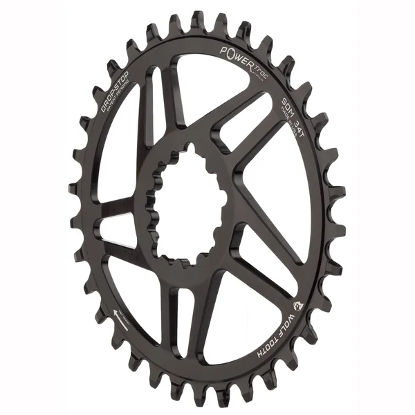 Wolf Tooth Components Drop-Stop Elliptical Chainring: 34T for SRAM GXP Direct Mount