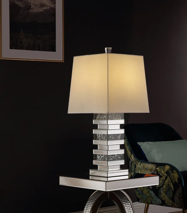 Mirrored & Faux Diamonds Noralie Table Lamp