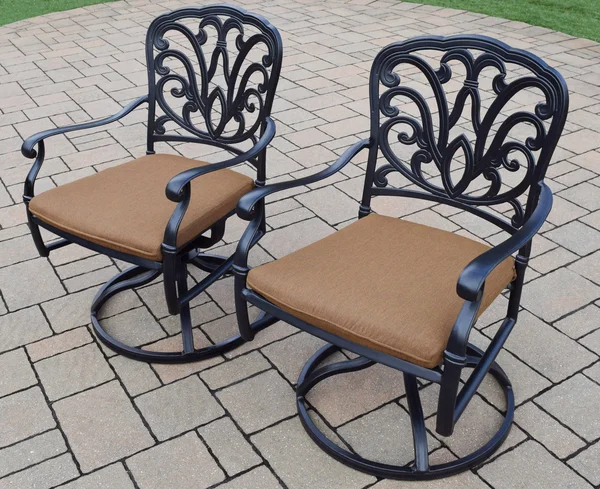 Oakland Living Hampton Swivel Rockers with Cushions - Set of 2