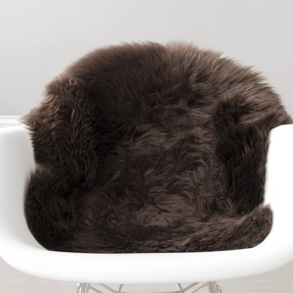 Super Area Rugs - Genuine Australian Sheepskin Brown Fur Rug, Double Pelt 2& x 5& 6 inch