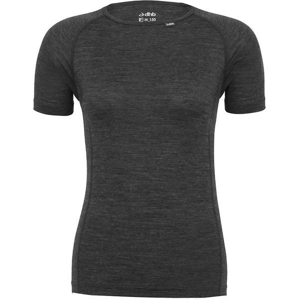 dhb Womens Merino Short Sleeve Base Layer - UK 8 - Dark Grey