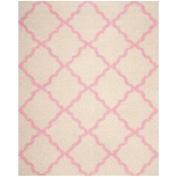 Safavieh 8& x 10& Sgd-Dallas Shag Dallas Shag 257 Red, Ivory Rug