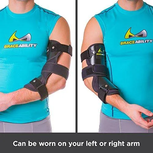 Braceability Cubital Tunnel Syndrome Elbow Brace, Splint to Treat Pain from Ulnar Nerve Entrapment, Hyperextended Elbow Prevent