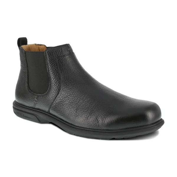 Men's Florsheim Work FS2030 Loedin Steel Toe Chelsea Boot - Size: 8.5, Black