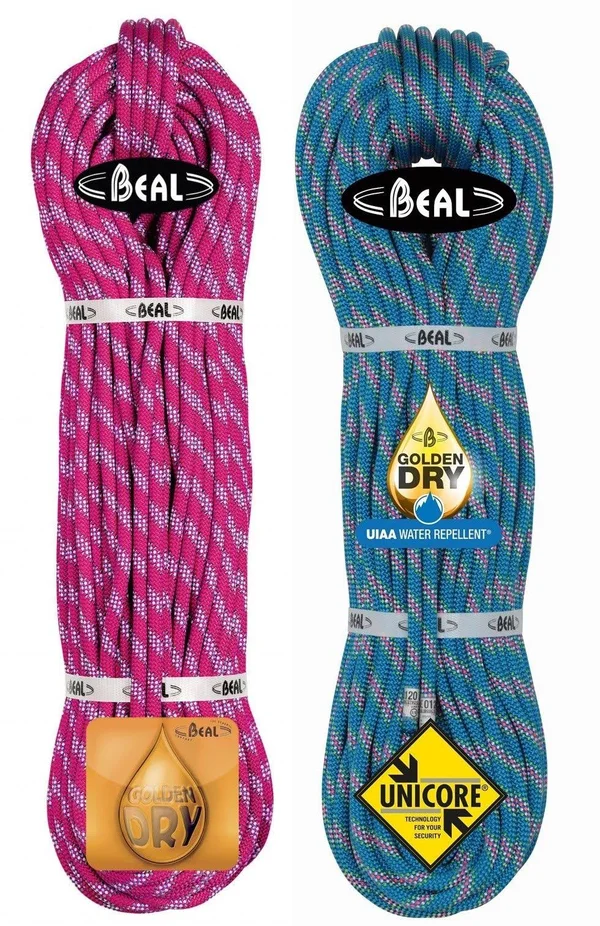 Beal Cobra II Unicore 8.6mm 2 x 60m Golden Dry Blue-Purple - Mens/Women Climbing Equipment, Size 60 M - Color Blue - Fuchsia