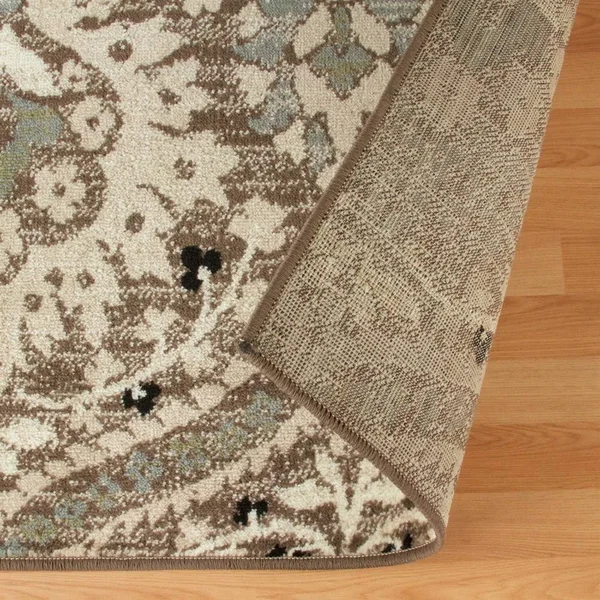 Miranda Haus Oriental Floral Damask Polypropylene Indoor Area Rug - 2&6x22 x 10& - Multi-Colored