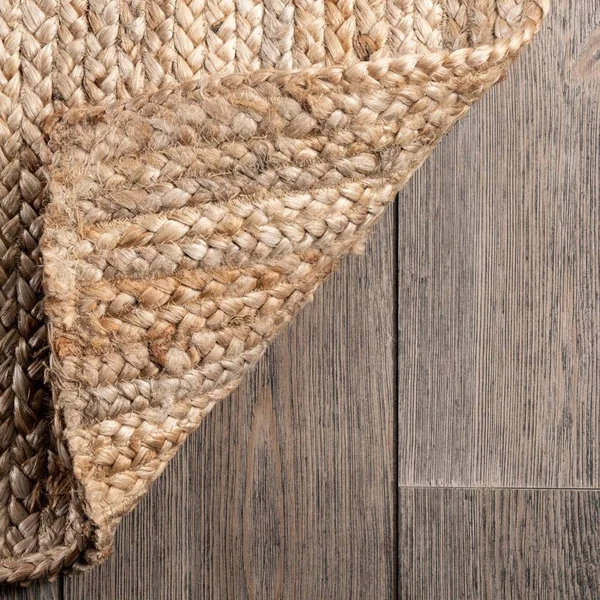 nuLOOM Hand Woven Rigo Jute Rug Area Rug - Size: 2& 6 inch x 6&