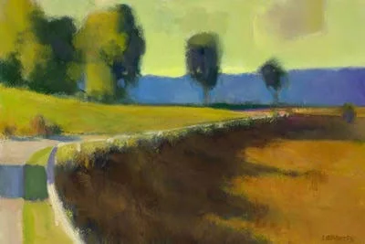 Framed Canvas Art - Late Afternoon - The Pyrenees by Ian Roberts ( Floral & Botanical > Tree Art art)