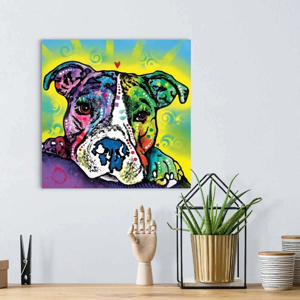 The Baby Pit Bull, Canvas Wall Art, 16x16, Great Big Canvas