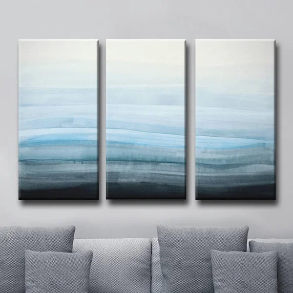 Coastal Mist by Norman Wyatt Jr. - 3 Piece Wrapped Canvas Painting Print Beachcrest Home Size: 40x22 H x 60x22 W x 1.5x22 D