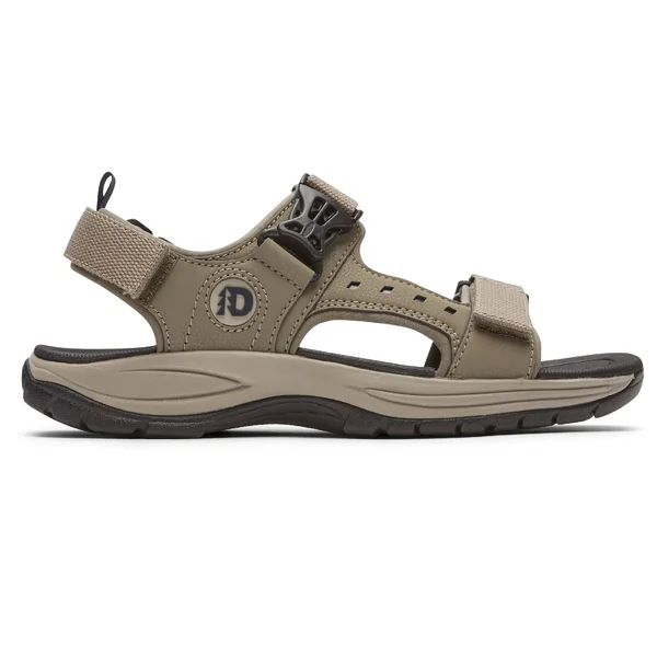 Rockport Mens Dunham Nolan Water-Friendly Sandal - Size 8 - Taupe