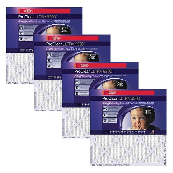 14x25x1 Dupont Proclear Ultimate Allergen Electrostatic Air Filter (4 Pack)