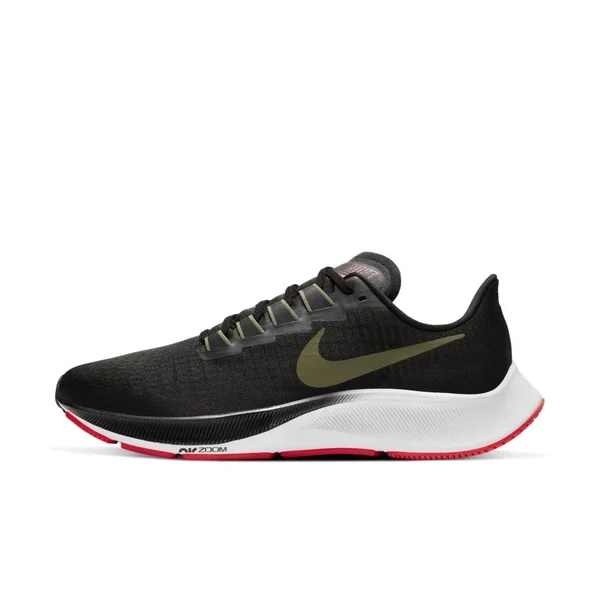 Nike Air Zoom Pegasus 37 Black/Olive Men's Running Shoes, Size: 7.5