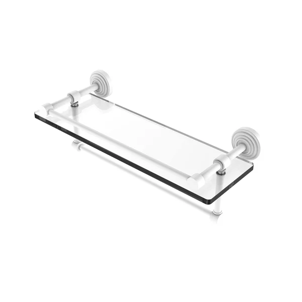 Allied Brass Gallery Glass Shelf with Towel Bar - Venetian Bronze - 22 inch