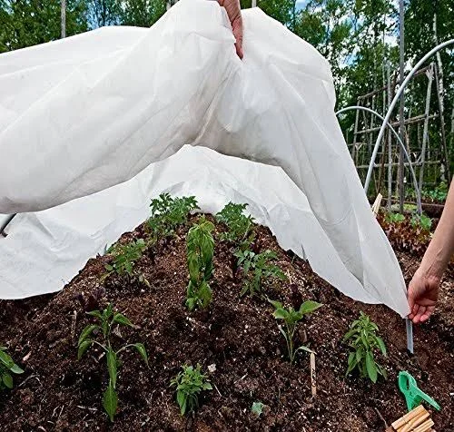 Agfabric Roll Heavy Floating Row Cover and Plant Blanket 0.9oz Fabric of 10x100ft for Frost Protection Seed GerminationSeason Ex