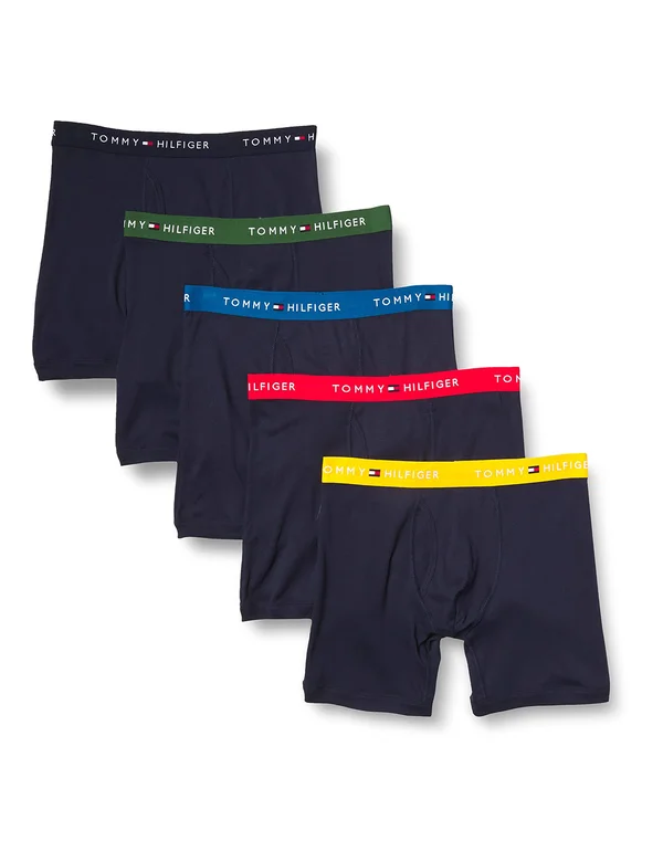 Tommy Hilfiger Men's 5-pk. Cotton Classics Boxer Briefs - Navy Multi