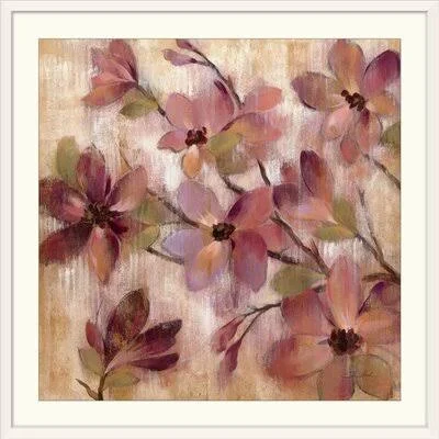 &Magenta Branch I& by Silvia Vassileva Painting Print Great Big Canvas Size: 20x22 H x 20x22 W x 1x22 D, Format: White Framed