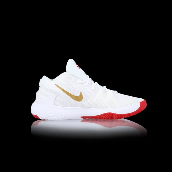 Mens - Nike Zoom Freak 1 Basketball Shoes - White/Metallic Gold/University Red - Size 10