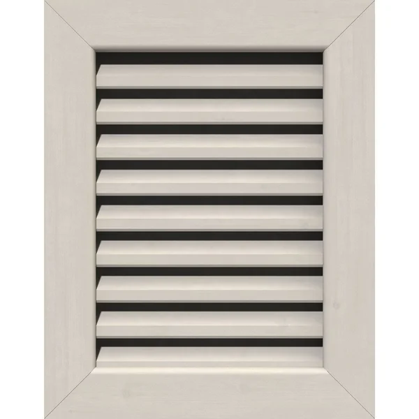 Ekena Millwork GVWVE36X3001SFPPI 36x22W x 30x22H Vertical Gable Vent (41x22W x 35x22H Frame Size): Primed - Functional, Smooth Pi