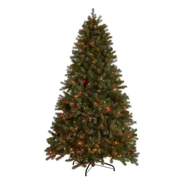 Christopher Knight Home 7.5-ft Mixed Spruce Pre-Lit or Unlit Artificial Christmas Tree by - Clear