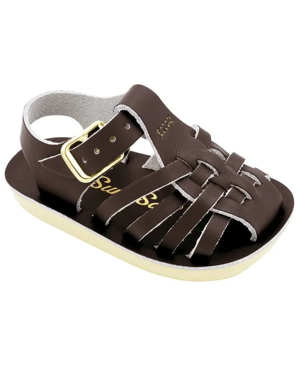 Salt Water Sandals by Hoy Shoe Sun-San Swimmer - Brown - Toddler 9 - 8002-BROWN-9