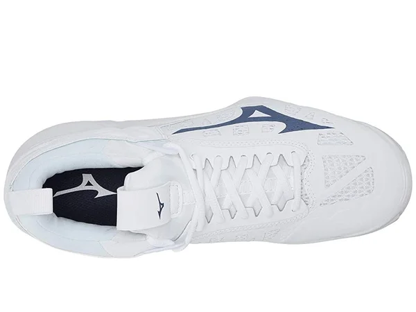 Mizuno Wave Momentum White/Navy Women's Volleyball Shoes - Size: 7