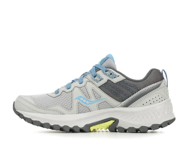 Women's Saucony Excursion TR 14 Trail Running Shoes in Grey/Blue/Yel Size 8 Wide