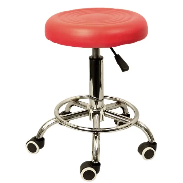 RetroArcade.us ra-Stool-red Arcade Stool Adjustable Roller Chair Seat for Cocktail or Sit Down Style Arcade Games - Red