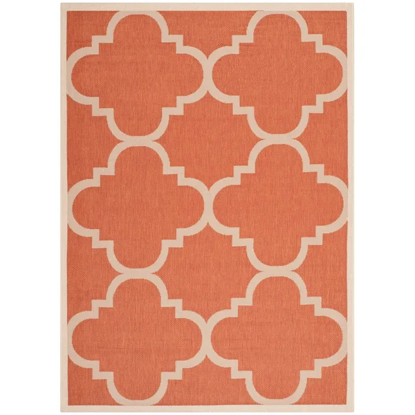 Safavieh Courtyard Dark Brown Indoor Outdoor Rug - 5&3x22 x 7&7x22