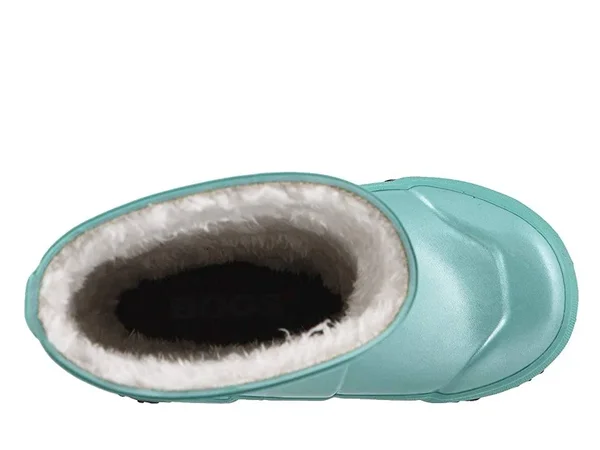 Bogs Kids& Metallic Plush Rainboot - 8 - Turquoise