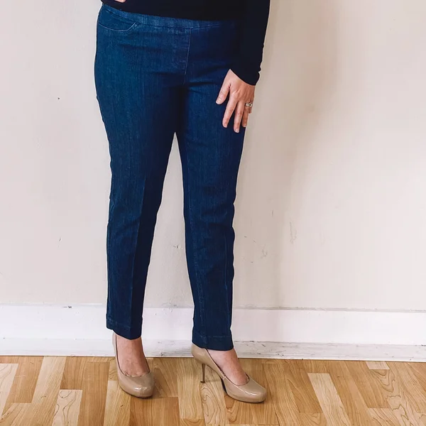 Pull-On Ankle Pant - Denim 18 - Denim