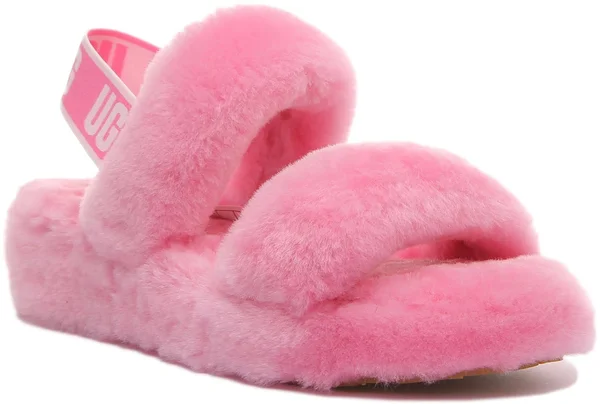 Ugg Women's Oh Yeah Sheepskin Slippers in Sachet Pink - Size 9